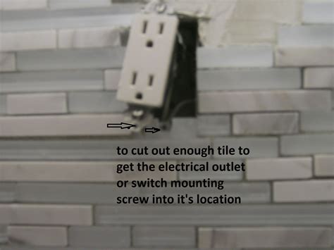 cutting electrical box in tile|tiling around electrical outlet.